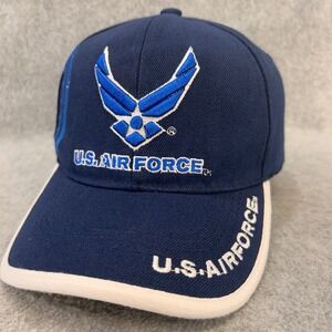 Navy US Air Force Embroidered Logo Mens Baseball Hat Adjustable OSFA